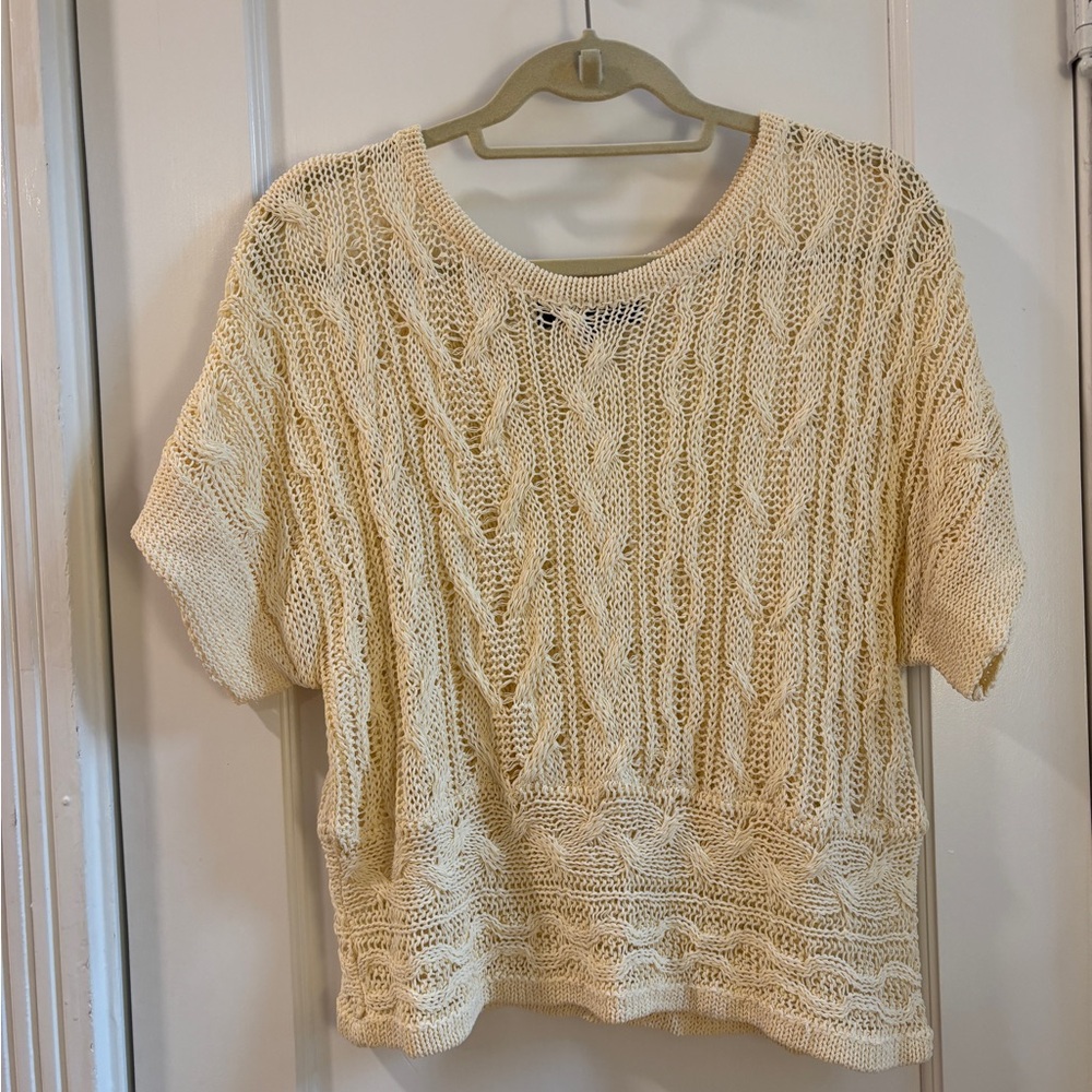 Rag & Bone Ivory Textured Knit Top